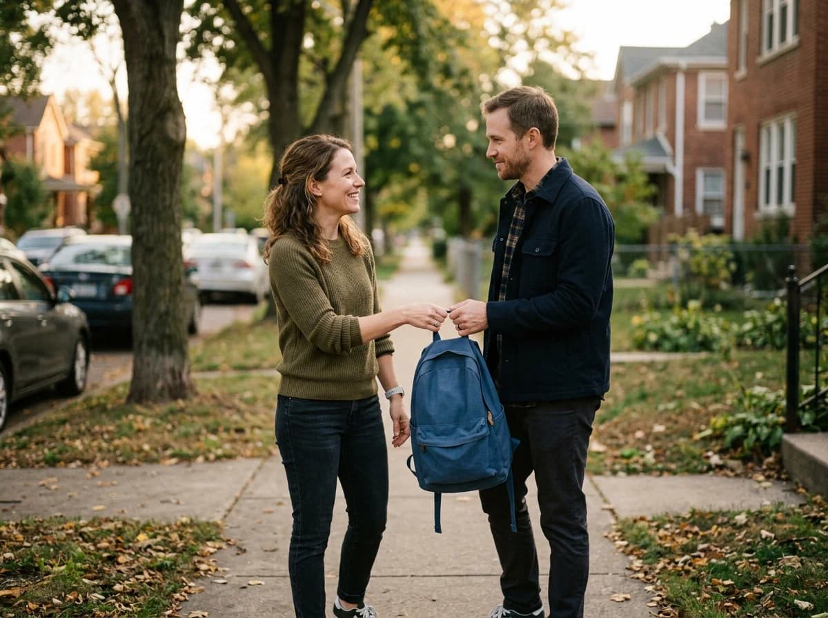 Family moment showing calm connection in a blended household