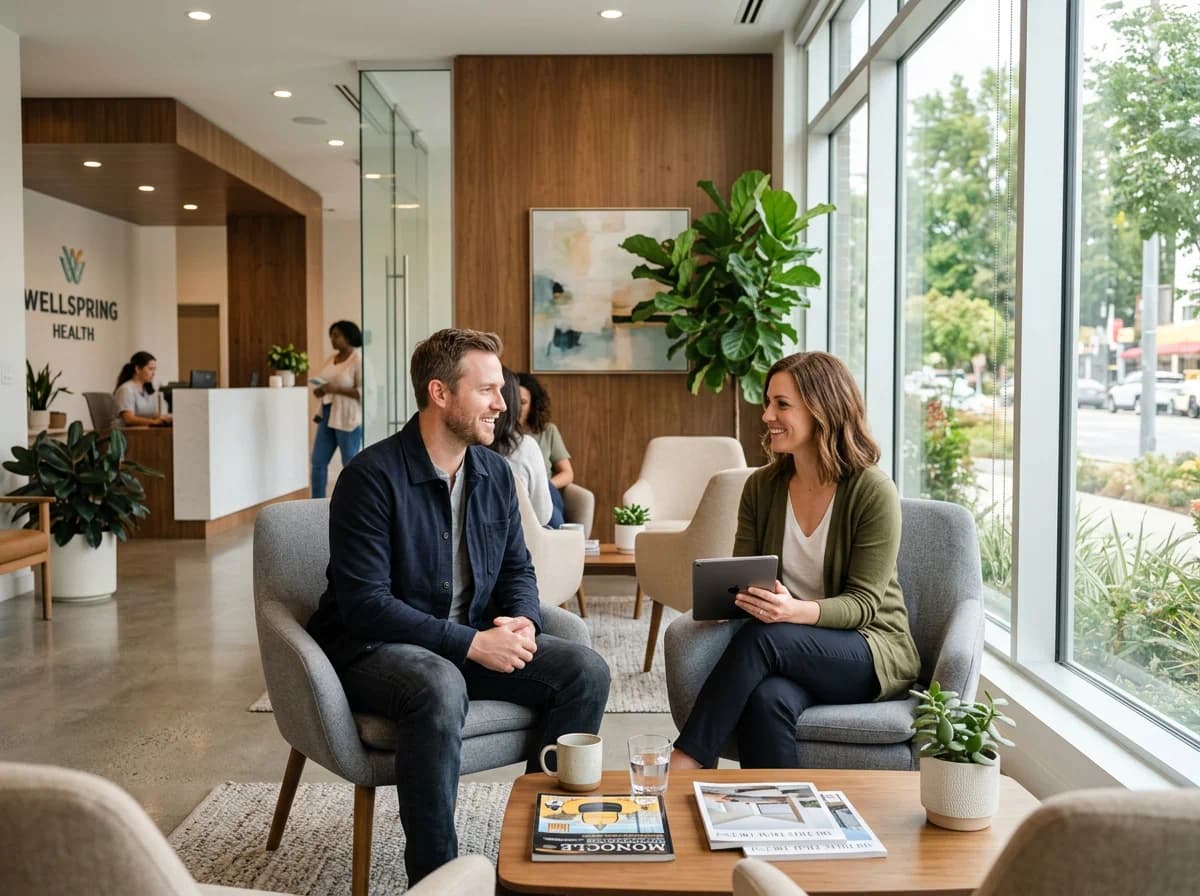 Couple considering couples therapy together before marriage