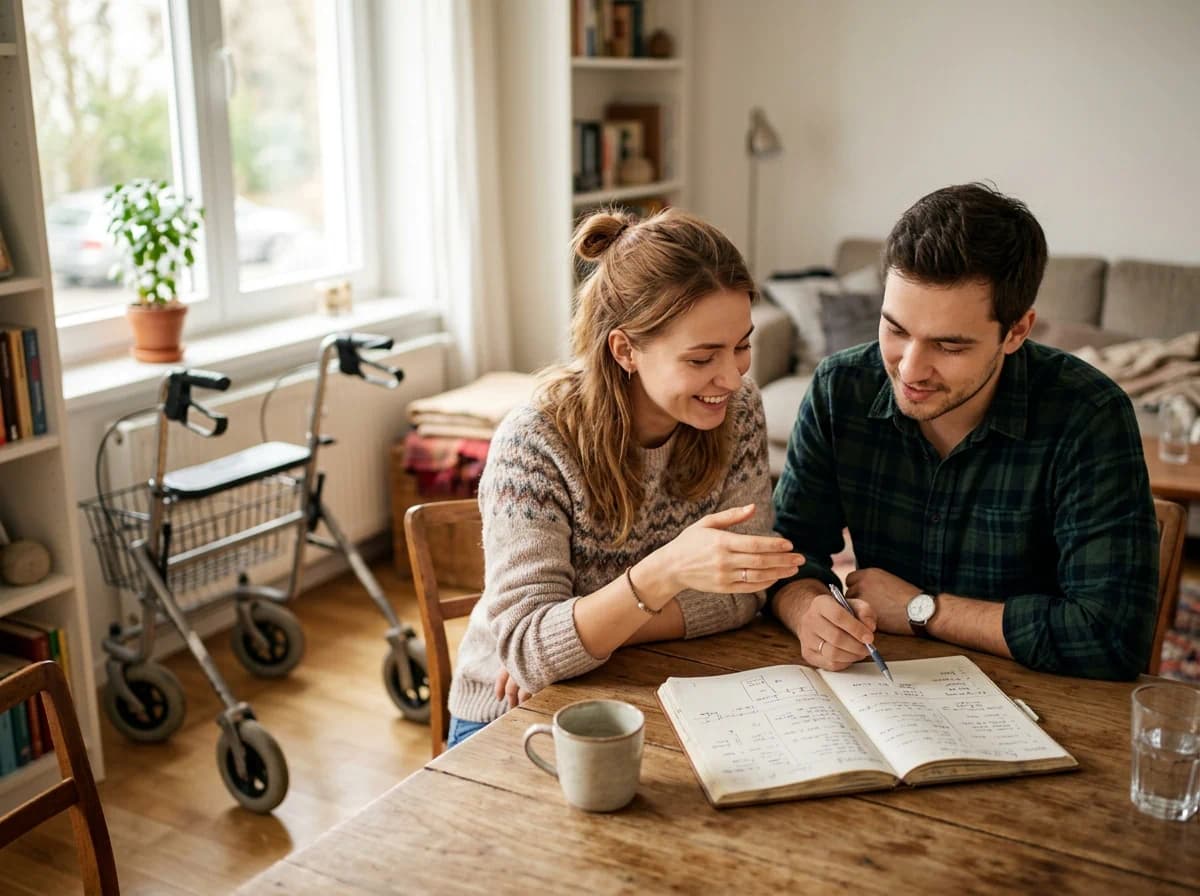 Couple feeling steady after aligning disability and accessibility before marriage