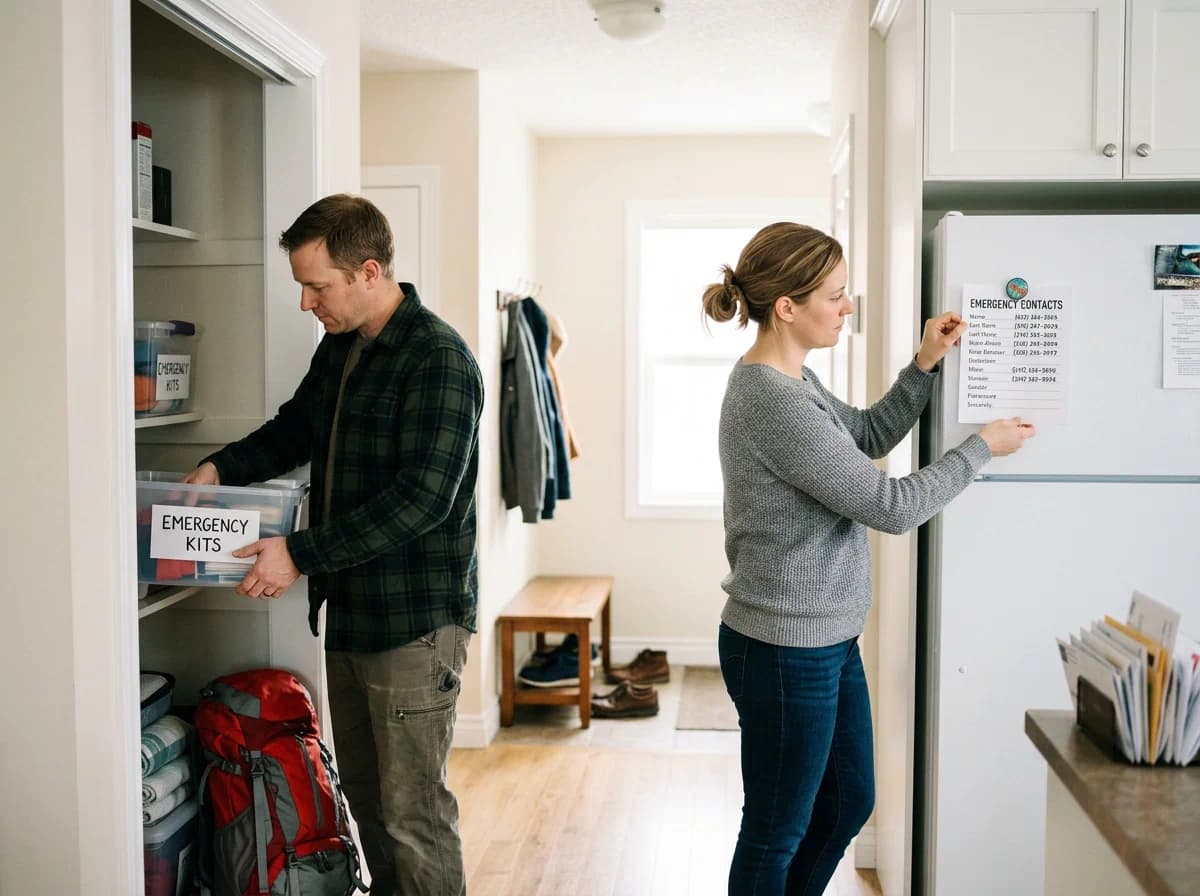 Couple at ease after planning emergency preparedness before marriage