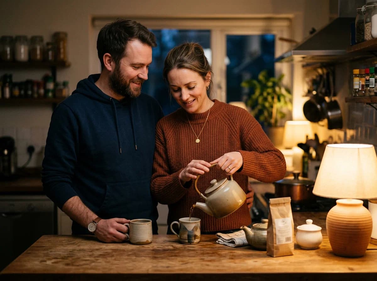 Couple at ease after financial honesty conversation before marriage