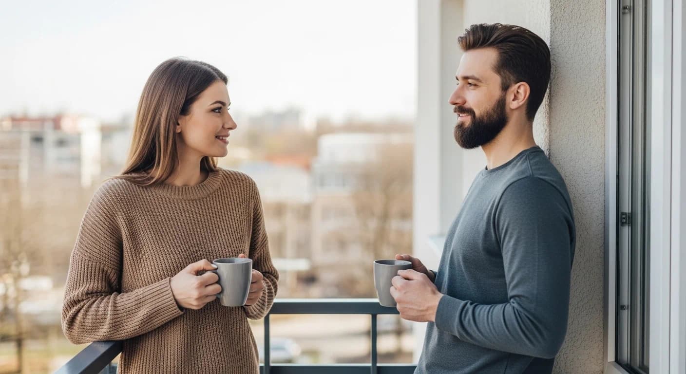 Couple relieved after finishing a financial planning conversation together