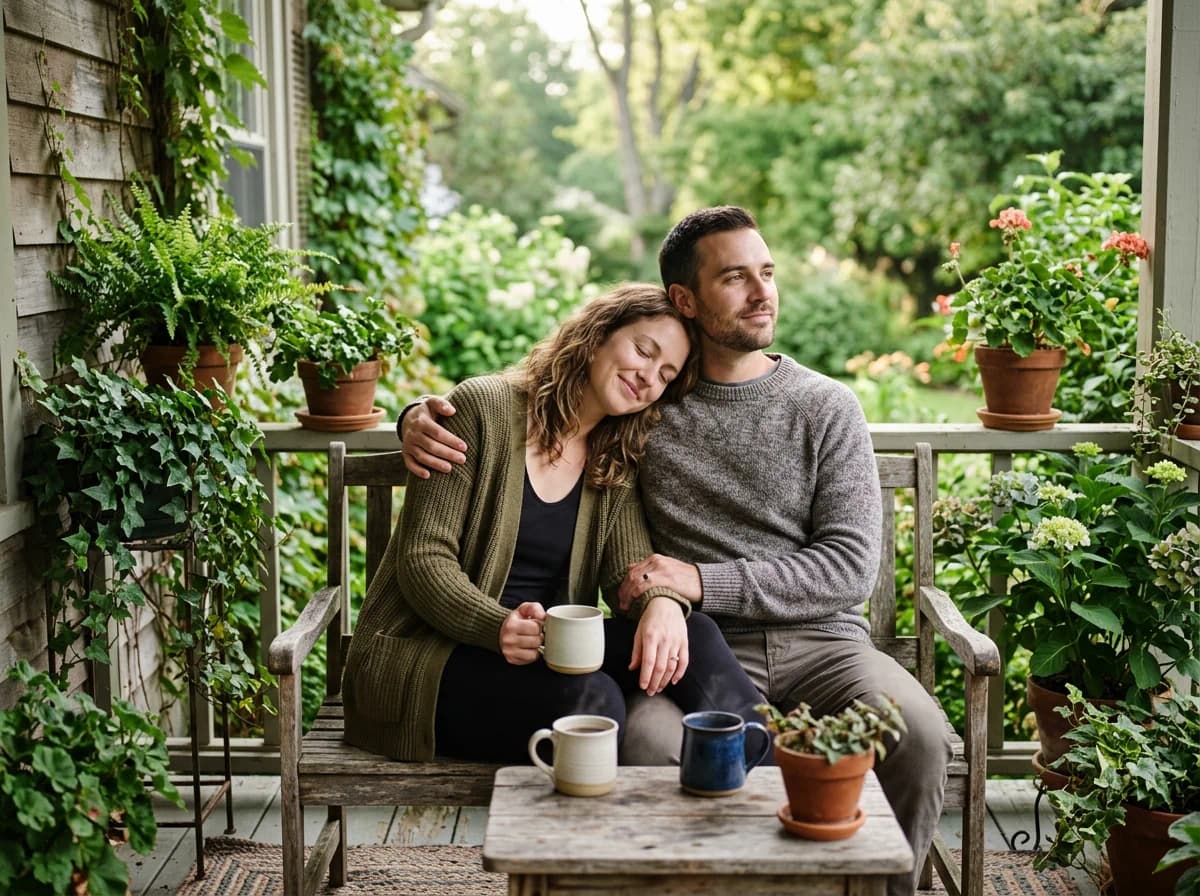 Couple at ease after agreeing on substance use boundaries before marriage